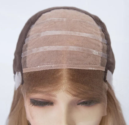 KATE Ash blonde balayage Silk Top 100% European Virgin Human Hair Medical Wig