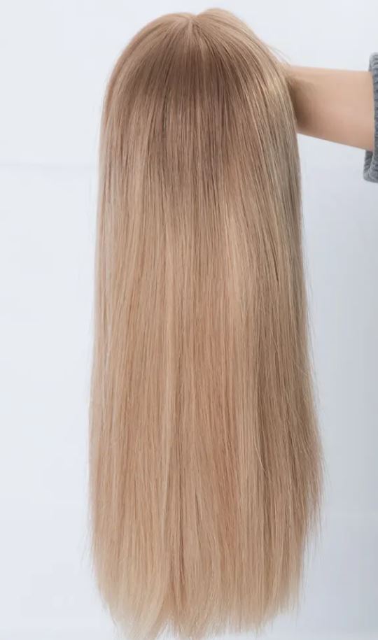 KATE Ash blonde balayage Silk Top 100% European Virgin Human Hair Medical Wig