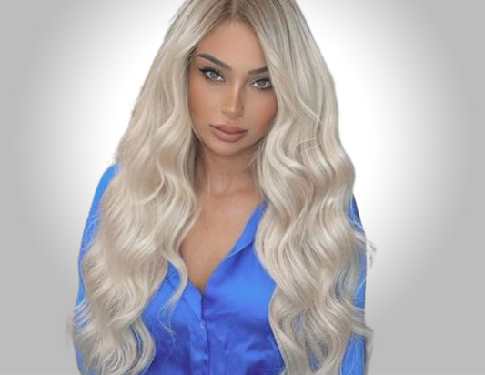MIA #613 Blonde Hair 13"x4" Lace Front Wigs Body Wave, Indian Remy Human Hair, Pre-plucked hairline