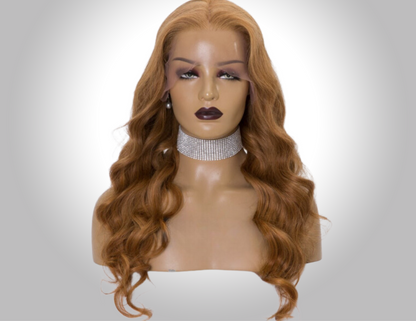 Nova--Ginger Hair Body Wave 13"×4" Lace Front Wigs ,Pre-plucked hairline,removable elastic band