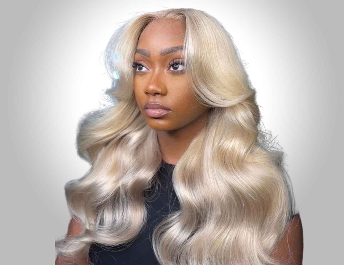 YASMINE Gorgeous Body Wave Ash Blonde Hair 13"×4" Lace Front Wigs,Pre-plucked hairline