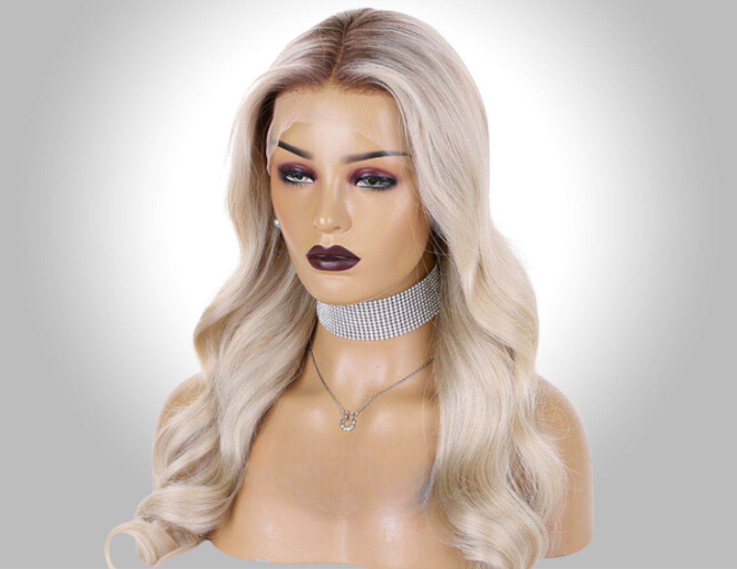 CHRISTI Platinum Blonde Hair 13"×4" Lace Front Wigs Body Wave 100% Human Hair,Pre-plucked hairline,Removable elastic band