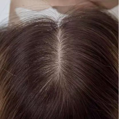 EVE Rooted Brown Balayage Fully Hand Tied  4*4 Inch Silk Top Medical wig