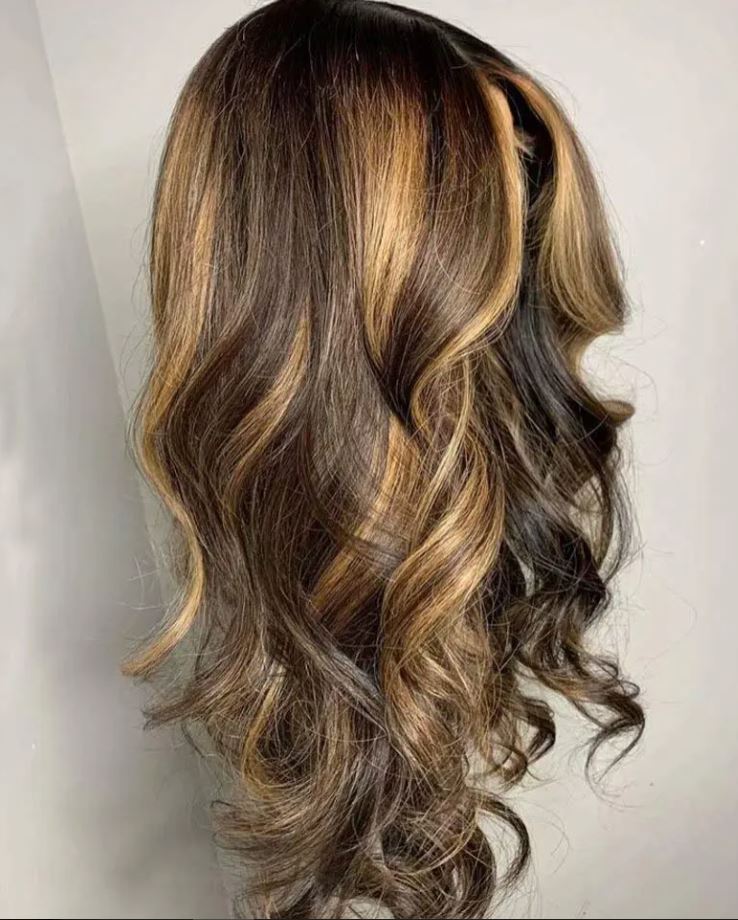 KARINA 20 Inch  Brown Balayage European 13x6 HD Virgin Human Hair