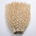 [Grade A+] European Virgin Hair Weaves, White Blonde/Platinum Blonde Hair Tight Curls Bundles Deal