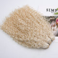 [Grade A+] European Virgin Hair Weaves, White Blonde/Platinum Blonde Hair Tight Curls Bundles Deal