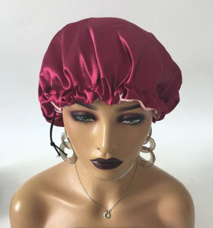 Satin Hair Bonnet Adjustable Sleeping Cap