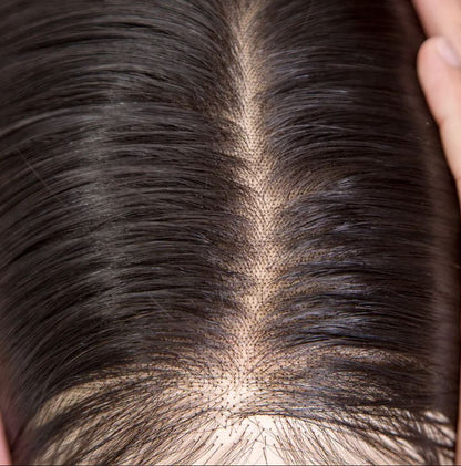 SURI Luxury Ponytail Human Hair 18 Inches Single Knots HD Lace