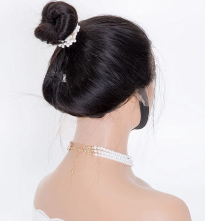 SURI Luxury Ponytail Human Hair 18 Inches Single Knots HD Lace