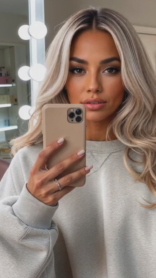 CHRISTI Platinum Blonde Hair 13"×4" Lace Front Wigs Body Wave 100% Human Hair,Pre-plucked hairline,Removable elastic band