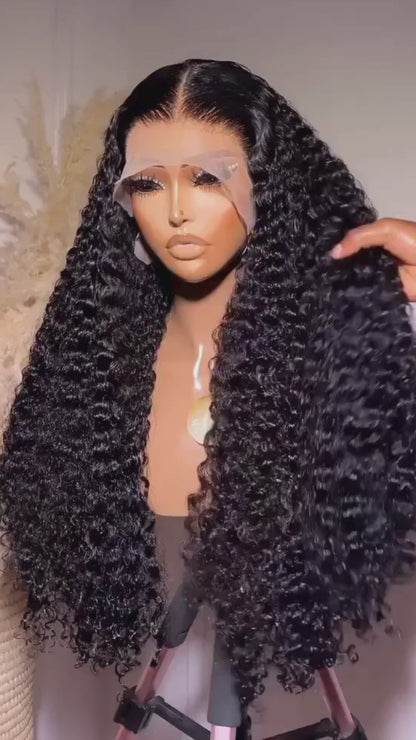 ALICIA "Real Scalp" Silk Top Full Lace Wigs 100% Hand-Tied, Brazilian Virgin Human Hair Deep Wave