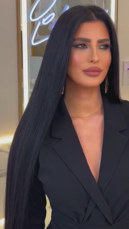 KIM 250% Thickest Density Big Bomb Hair Silky Straight 13"×4" Lace Front Wigs Indian Remy Human Hair
