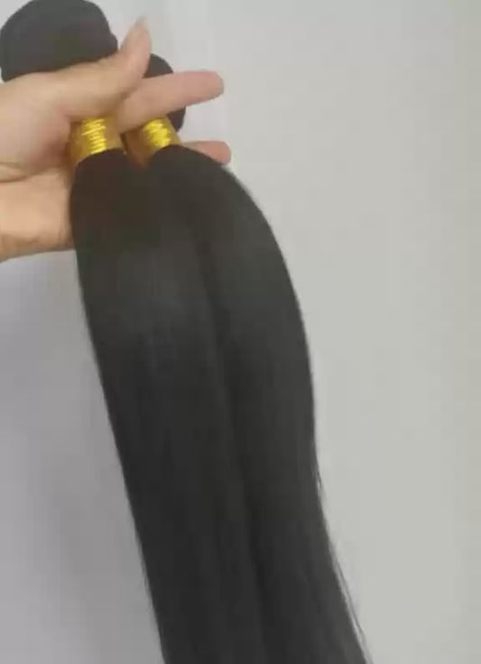 Indian Virgin Hair Weaves Yaki Straight 3 Bundles Deal