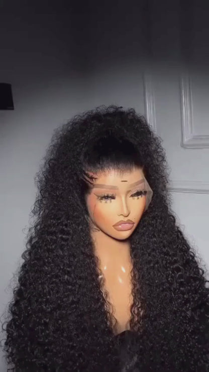 Sasha  Deep Wave 360 Full Lace Frontal Pre Plucked with Baby Hair HD Transparent Lace 100% Brazilian Hair