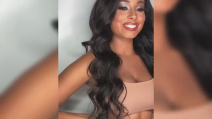 SASHA 100% Virgin European Hair  Grade 12A Dark Brown Balayage Lace Front Slight Wave