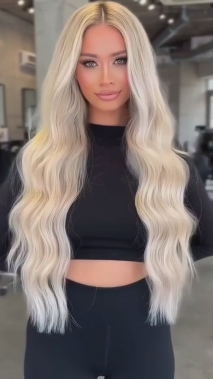 MIA #613 Blonde Hair 13"x4" Lace Front Wigs Body Wave, Indian Remy Human Hair, Pre-plucked hairline