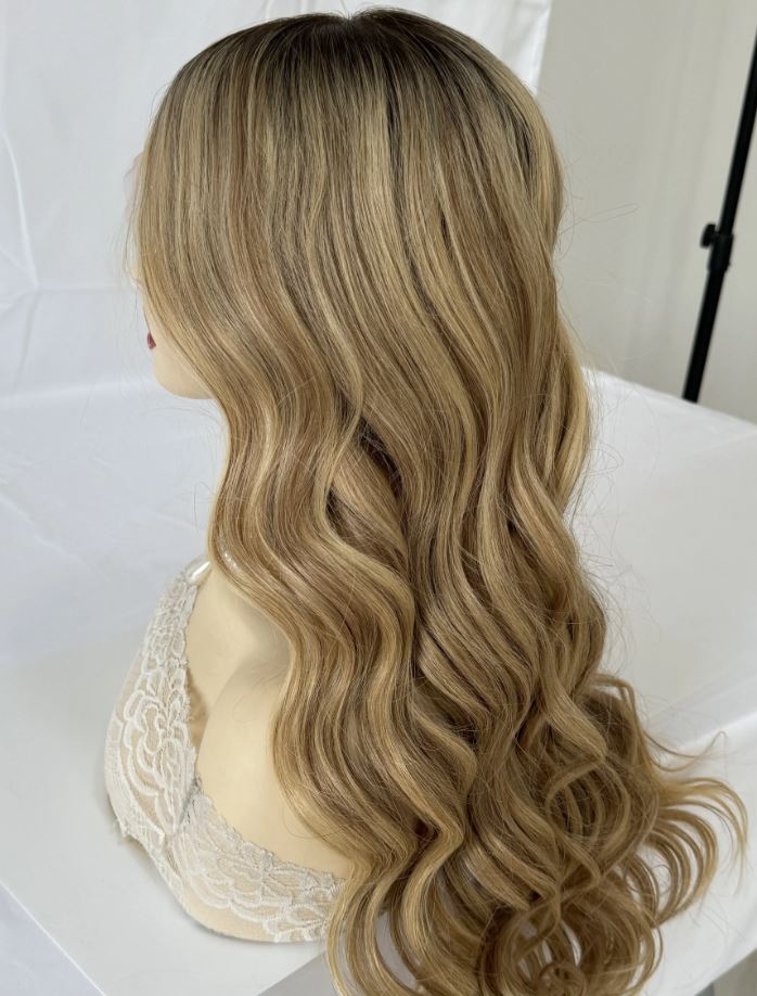 MELINA Custom Rooted blonde balayage 100% Virgin European Remy Hair