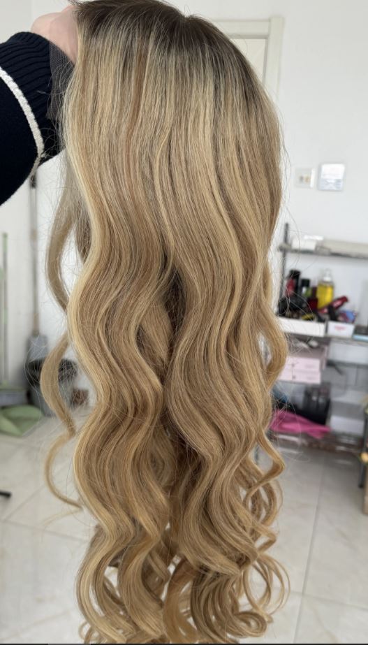 MELINA Custom Rooted blonde balayage 100% Virgin European Remy Hair