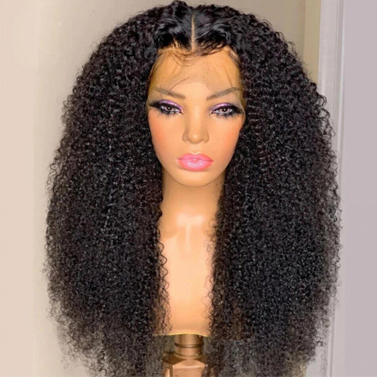 AMARA Grade A Brazilian Virgin Human Hair 13"×4" Lace Front Wigs Kinky Curly