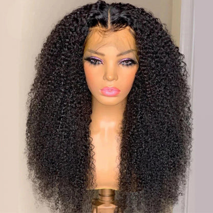 ANAYA Deep Part Curly Hair 13"x6" Lace Front Wigs, Indian Remy Human Hair [Pre-bleached knots,Pre-plucked hairline,Removable elastic band]
