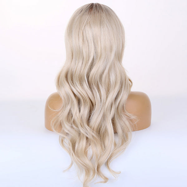 CHRISTI Platinum Blonde Hair 13"×4" Lace Front Wigs Body Wave 100% Human Hair,Pre-plucked hairline,Removable elastic band