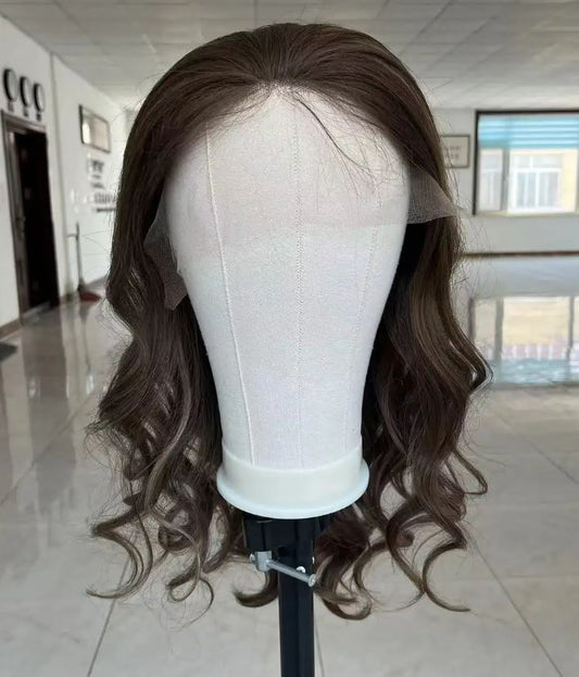 AMIRA Silk Top Balayage Glue less 100% European Virgin Human Hair Medical wig