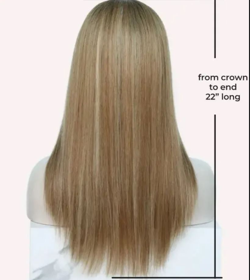 KARINA Silk top with silicone base 100% hand-tied medical wig