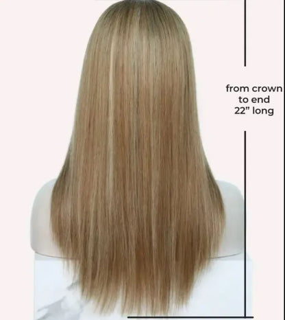 KARINA Silk top with silicone base 100% hand-tied medical wig