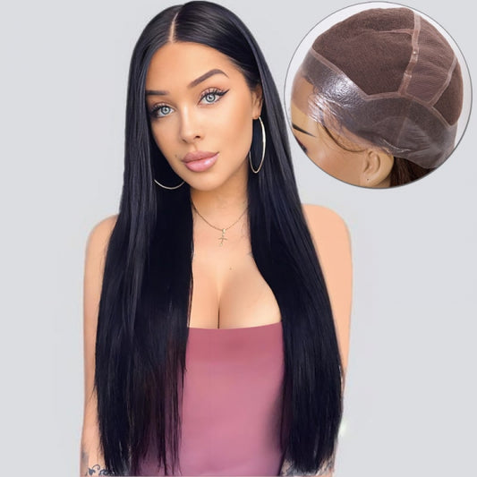 Full Lace Wigs With PU Thin Skin On The Perimeter, 100% Human Hairs [Production Time 50 working days]
