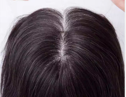 AMANDA  Salt & Pepper Fully Hand Tied Mono Top 12A Grade 100% Virgin European Remy Medical Wig