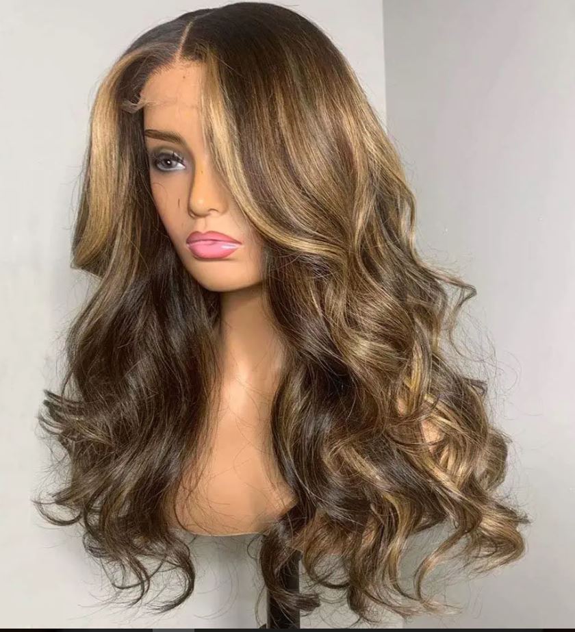 KARINA 20 Inch  Brown Balayage European 13x6 HD Virgin Human Hair