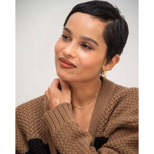 Zoe  Short Pixie Haircut Indian Remy Human Hair, Hand-Tied [Production Time 40 working days]